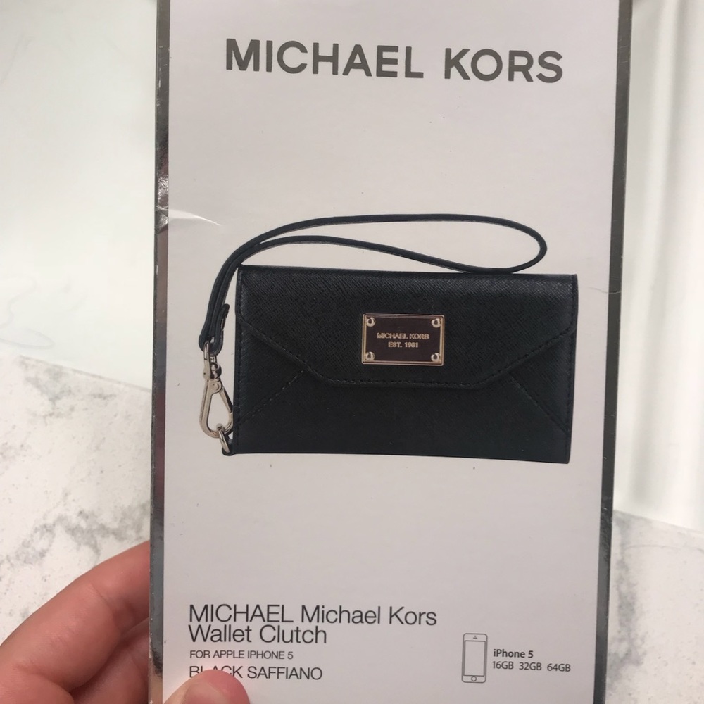 iPhone 5 Black Michael Kors Wallet case
